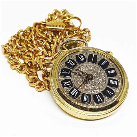 Heritage Swiss-made Pocket Watch | Gold-tone Vintage Pendant – Vintage Radar