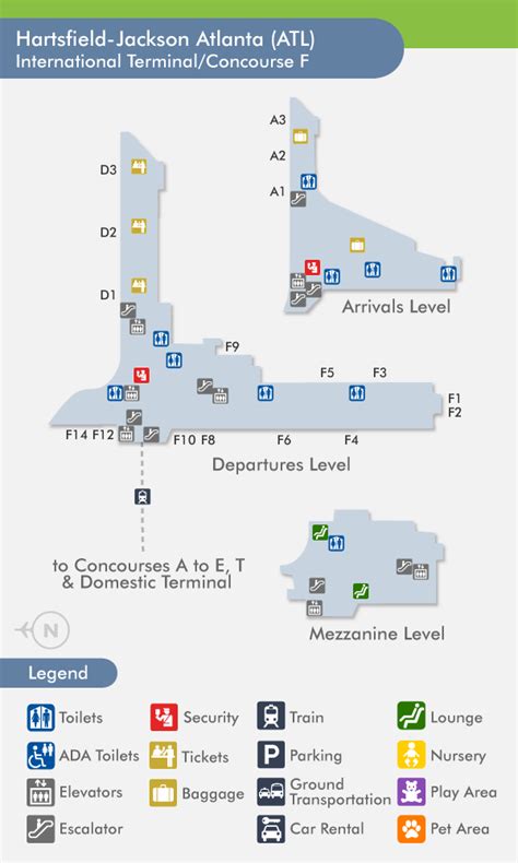 Hartsfield Jackson Atlanta International Airport Terminal Map - Greece Map