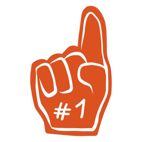 Finger hand number one gesture badge sticker - Transparent PNG & SVG vector file