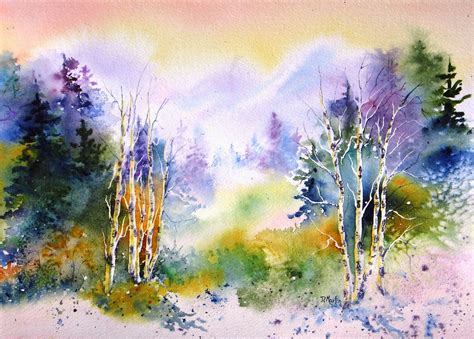 Landscape Artists International: Watercolor Landscape Painting, "Aspen Morning", by ...