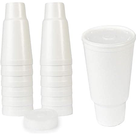 Amazon.com: 44 Oz Large Styrofoam Cups With Lids For Hot And Cold Beverages, 12 Pack : Health ...