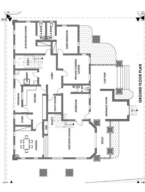 Lovely 7-Bedroom Mansion Floor Plan Sample