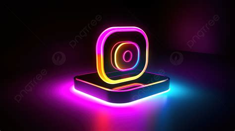 Gambar Background Logo Instagram 3d Dengan Cahaya Neon, Vektor dan File PSD untuk Unduh Gratis ...