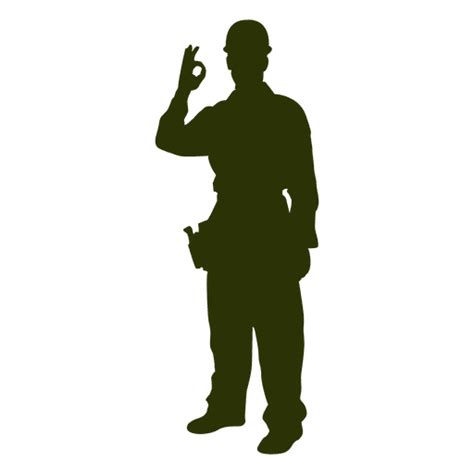 Construction Worker Silhouette Vector