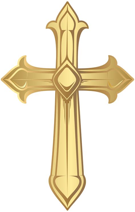 Golden Cross Png Golden Crucifix Clipart Large Size Png Image Pikpng | Images and Photos finder