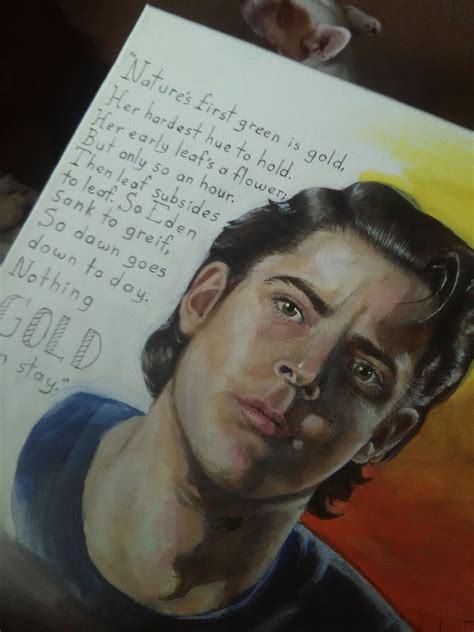 ||Gold - Kaboomz|| - My acrylic painting of Ponyboy Curtis from S.E. Hinton's "The Outsiders ...