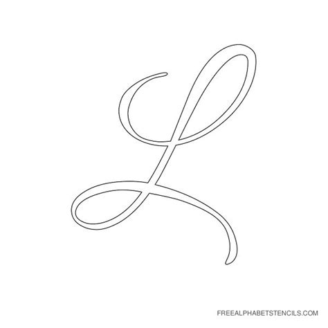 Free Cut Out Printable Cursive Letter Stencils