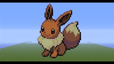 minecraft pixel art tutorial 71: Eevee - YouTube