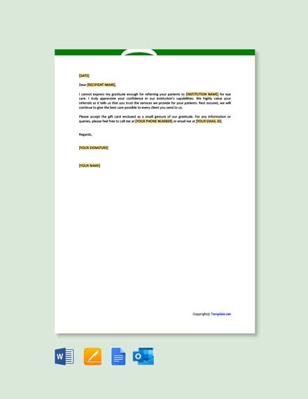 Medical Referral Letter Templates For Your Needs - Letter Template Collection