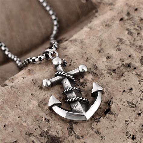 Vintage Stainless Steel Anchor Pendant Necklace for Men at Banggood - RC Toys & Hobbies