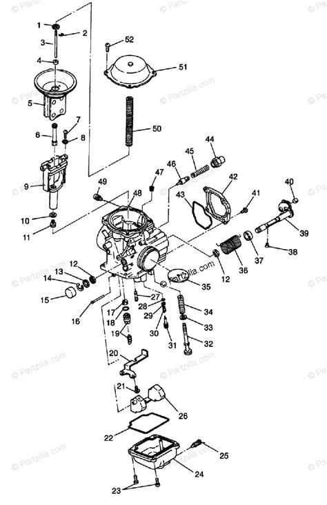 Polaris ATV 1996 OEM Parts Diagram for Carburetor Sportsman 500 & Swedish Sportsman 500 S969244 ...