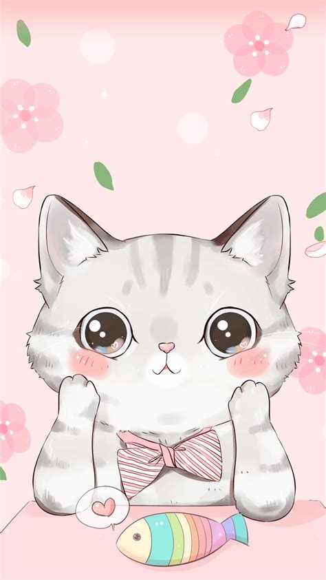 Cute Cat Cartoon Wallpapers - Top Free Cute Cat Cartoon Backgrounds - WallpaperAccess