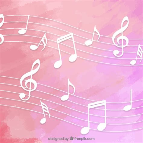 Download Vector - Pink music notes brochure design - Vectorpicker