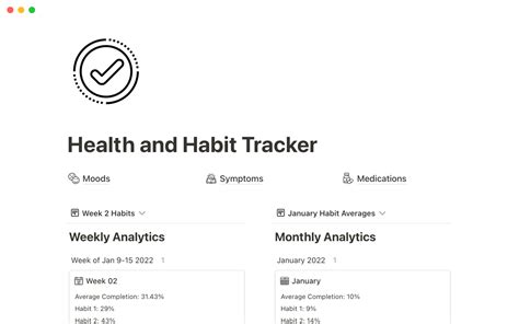 Notion Template Gallery – Health & habit tracker