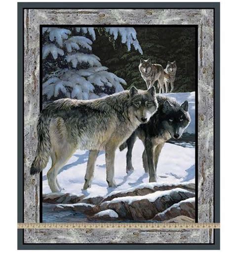 100% Cotton Winter Wildlife Panel Fabric Digital Print Snow - Etsy