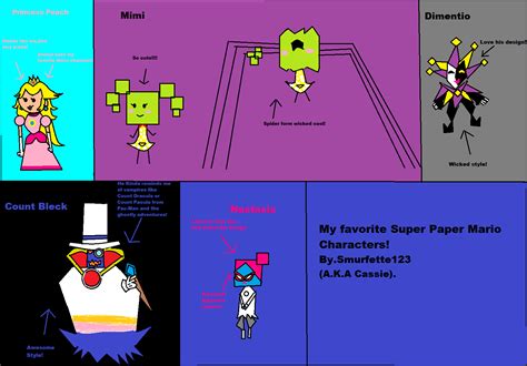 My Fav super paper Mario characters. by Smurfette123 on DeviantArt