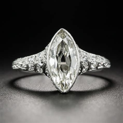 1.30 Carat Vintage Marquise Diamond Ring