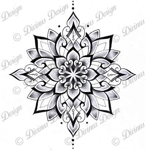 Tribal Geometric Mandala Tattoo Design and Stencil Instant Digital Download Tattoo Permit - Etsy