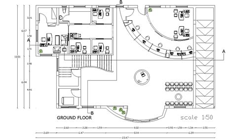 Bank floor plan detail drawing derived in this AutoCAD file. Download the AutoCAD file. - Cadbull