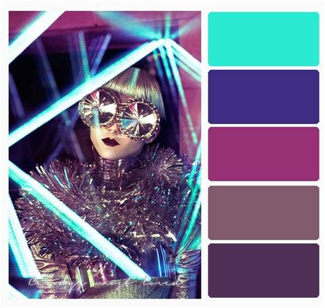 Color Palette neon futuristic | Neon colour palette, Color palette design, Color palette