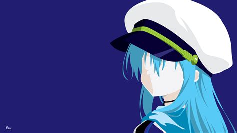 Anime Minimalist Wallpaper Blue