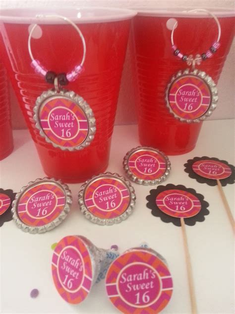 Sweet 16 Birthday Party Decorations, Party Favors A set of 12 | 16th birthday party, Sweet 16 ...