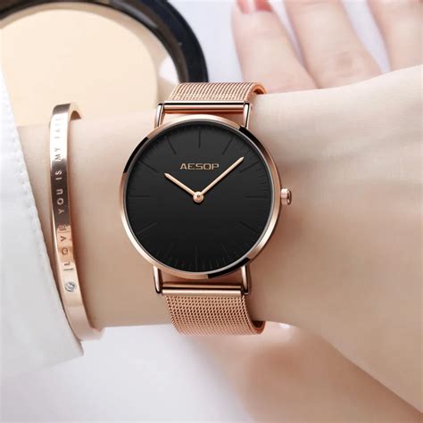 Aliexpress.com : Buy Women Watches Rose Gold Luxury Ladies Watch Ultra thin Wrist Watch Quartz ...