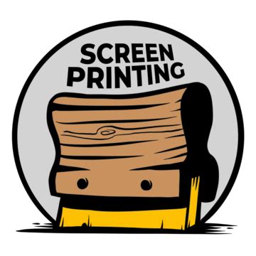 Screen Printing Logo, Logo Screen Printing, Screen Printing, Screen Printing Racket PNG ...