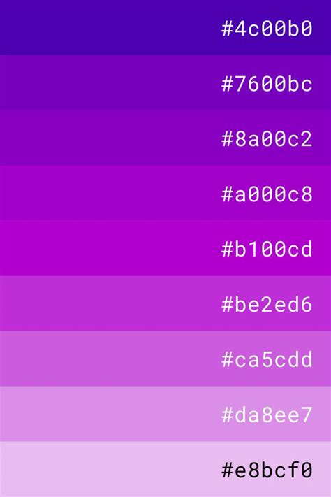 Purple color palette | Hex color palette, Digital paint color, Purple color palettes