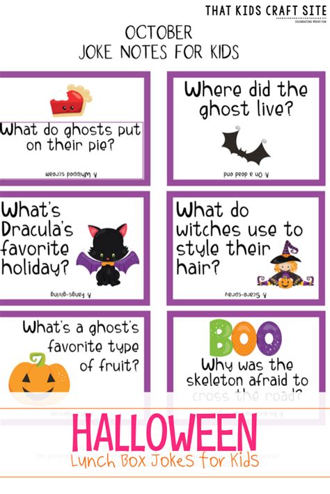 Halloween Lunch Box Jokes - That Kids' Craft Site