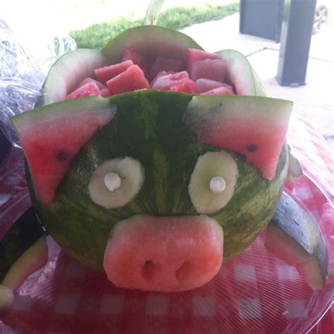 Watermelon pig | Farm birthday, Watermelon pig, Kindergarten party