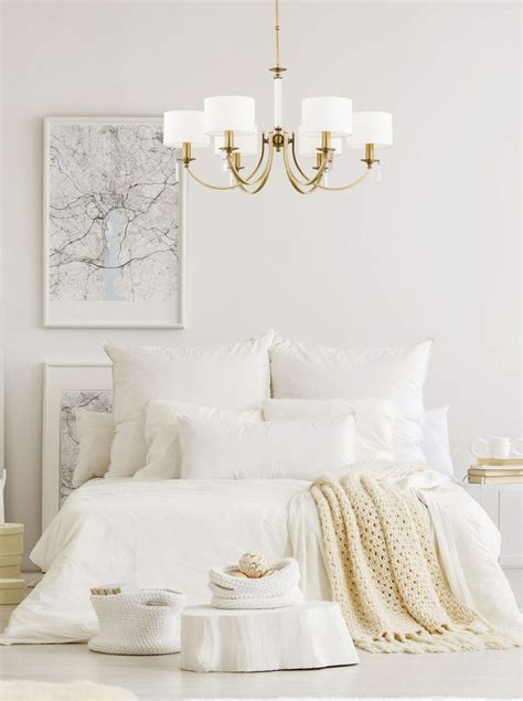 White bedroom by LuxuryChandelier.co.uk | Luxury chandelier, Bedroom lighting, Beautiful bedrooms