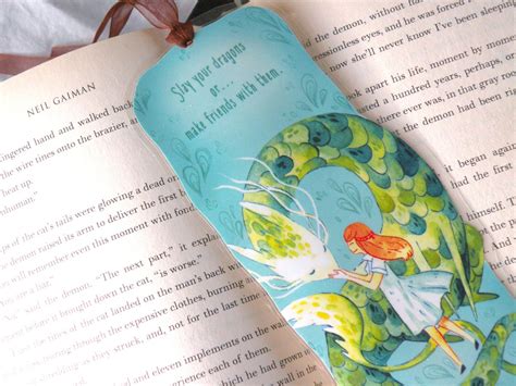 Dragon Bookmark Illustrated Bookmark Unique Bookmarks - Etsy