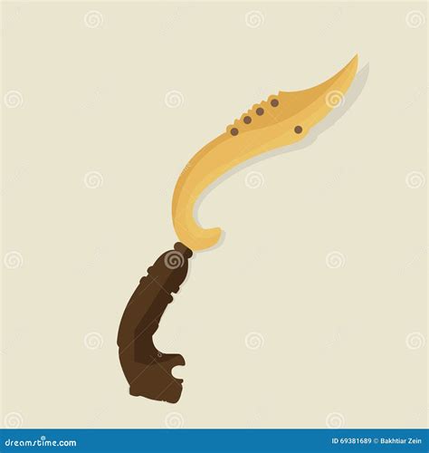 Kujang Iconic Traditional Weapon Knife Swords from West Java Sunda Indonesia Stock Vector ...