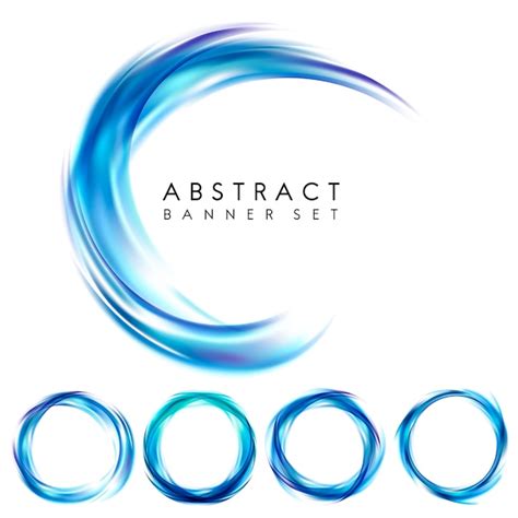 Free Vector | Abstract banner set in blue