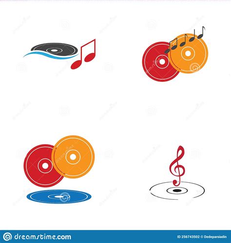 Compact Disc Logo Vector Illustration Design Template Stock Vector - Illustration of symbol ...