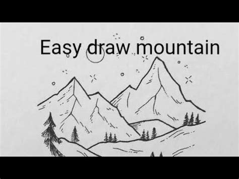 easy draw mountain - YouTube