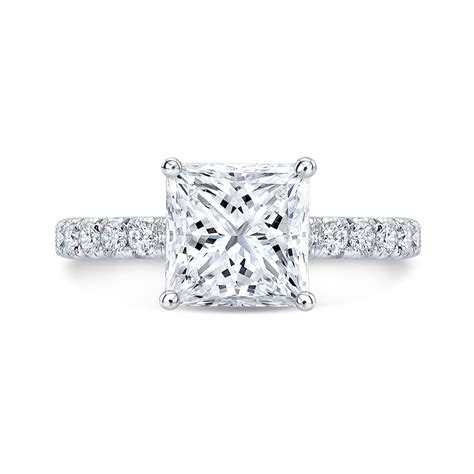 1.72ct. Heart shape Natural Diamond U-Pave Setting Diamond Engagement Ring (GIA Certified ...