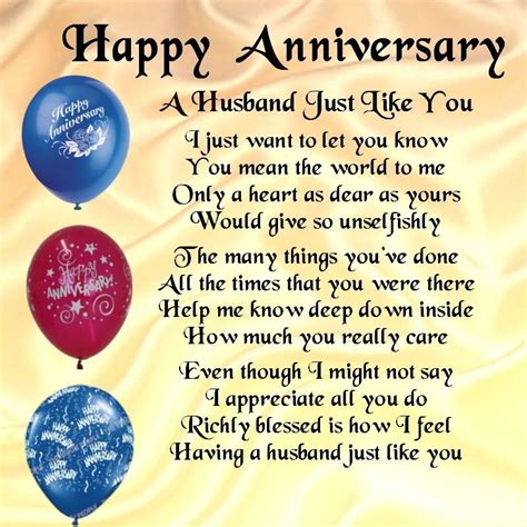 Personalised Coaster A Husband Poem - Happy Anniversary - Cream + FREE GIFT … | Anniversary ...