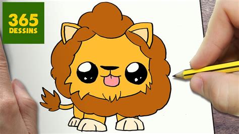 Dessin Facile Lion Kawaii - Dessin Facile