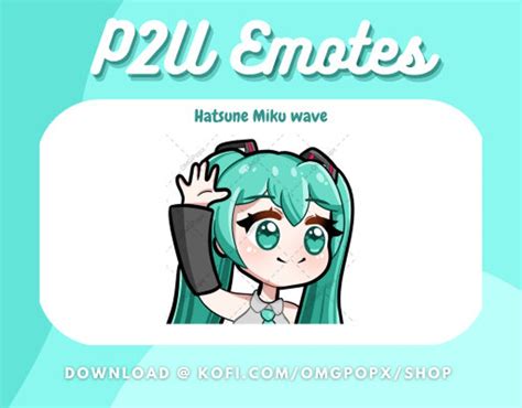 Hatsune Miku Emote Twitch - Etsy