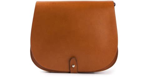 Ralph Lauren Black Label Classic Saddle Bag in Brown | Lyst