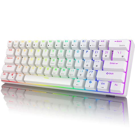 Buy RK ROYAL KLUDGE RK61 2.4Ghz Wireless/Bluetooth/Wired 60% Mechanical Keyboard, 61 Keys RGB ...