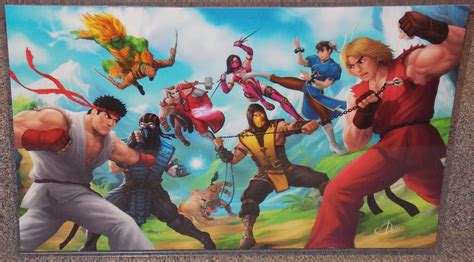 Street Fighter vs Mortal Kombat Glossy Art Print 11 x 17 In | Etsy