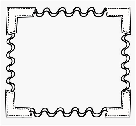 Black White Scribbleframe Png - School Borders Clipart Black And White, Transparent Png ...