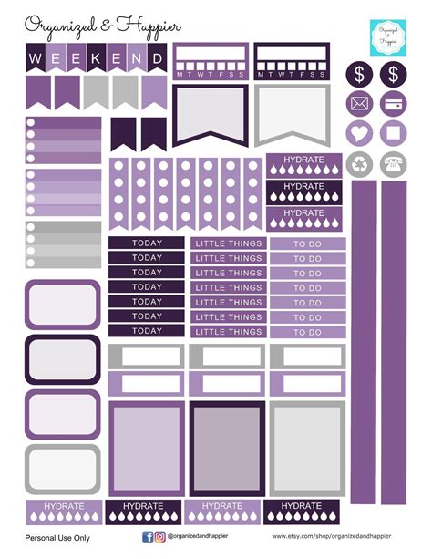 Planner Stickers Template