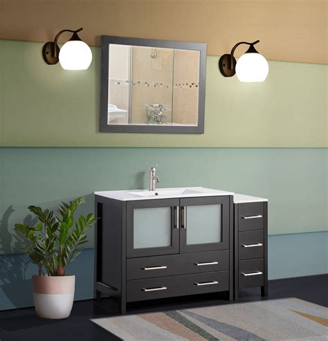 Single Sink Bathroom Vanity Cabinets 42" Adelina Antique Style Single Sink Bathroom Vanity In ...