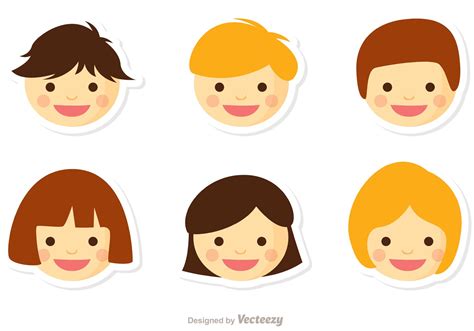 Kids Faces Vector Art, Icons, and Graphics for Free Download