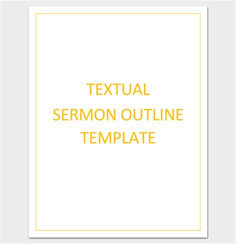 Sermon Outline Template - 12+ For Word and PDF Format