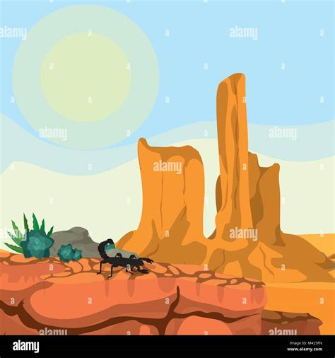 Desert landscape cartoon Stock Vector Image & Art - Alamy